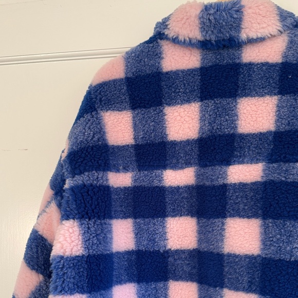 Stand Studio Sabi Blue and Pink Checkered Jacket - Picture 7 of 7